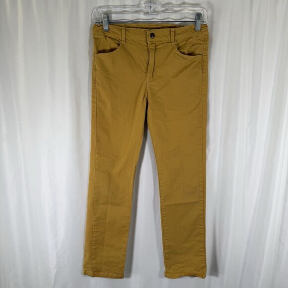 appaman Jeans Boys 12 Yellow Straight Leg Adjustable Waist Cotton Spandex - Picture 1 of 12
